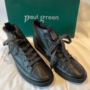 Paul Green Black Fleece Lines Sneakers Women’s Size 9.5